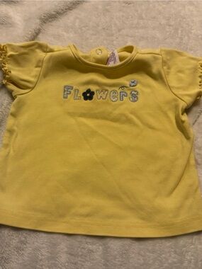 Gymboree Yellow 'Flowers' Short Sleeve Tee